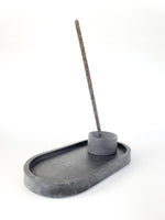 Bowl & Tray Incense Holder- Charcoal Grey