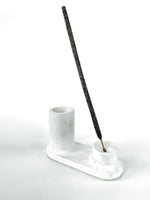 Incense Holder- White Marble Design