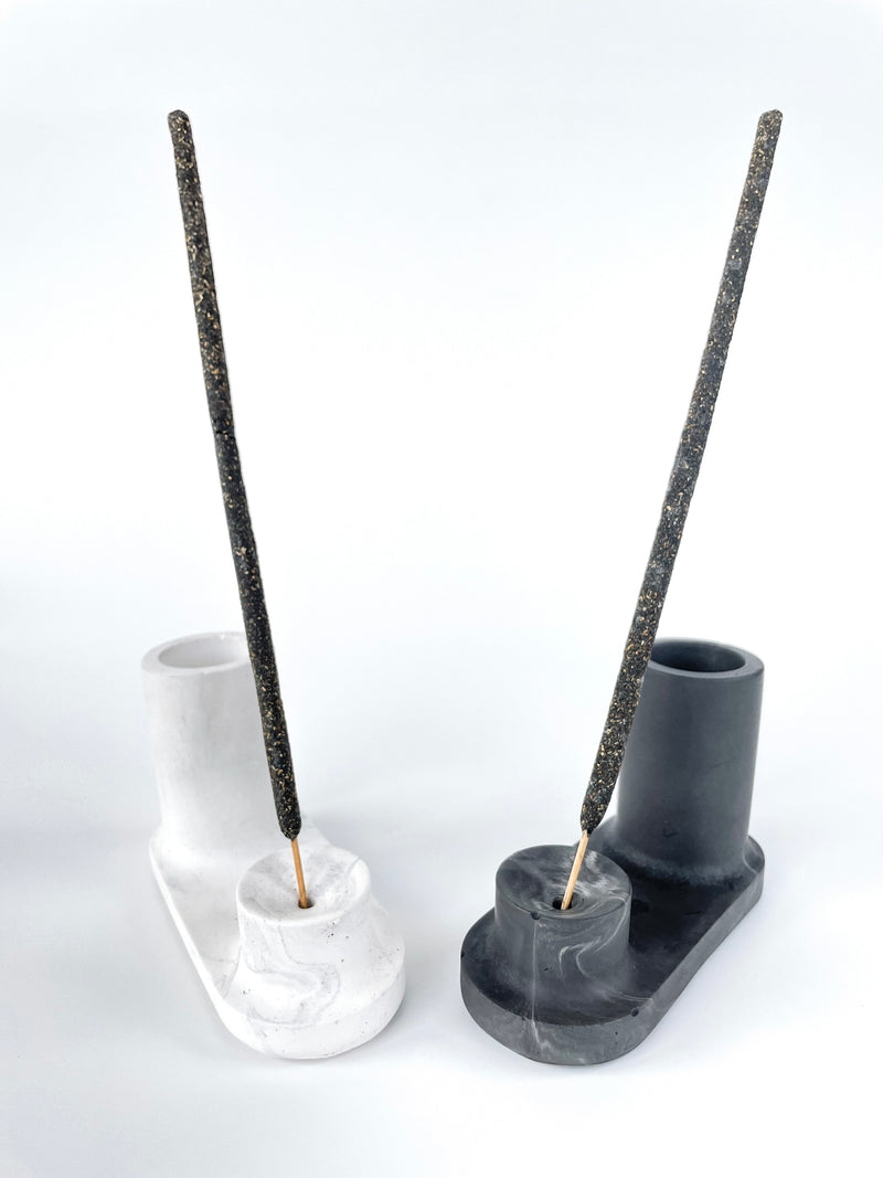 Incense Holder- Black Marble Design