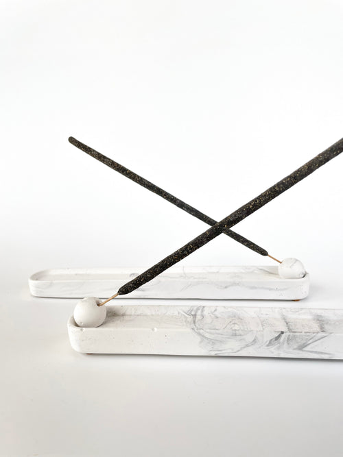 Incense Holder- White Marble Design