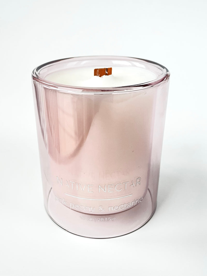 Pink Peony & Nectarine | Non-Toxic Candle