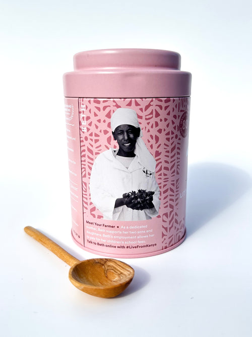 Little Berry Hibiscus Tin & Spoon | Fair Trade, Organic Herbal Tea