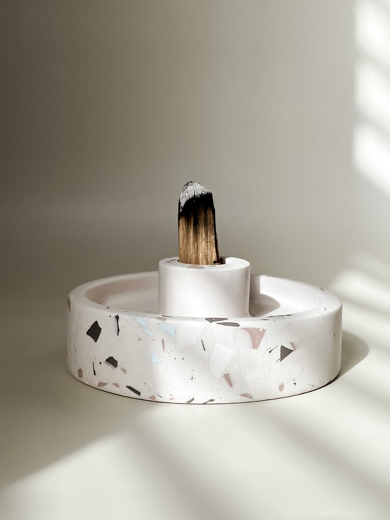 Pink Terrazzo Palo Santo Holder