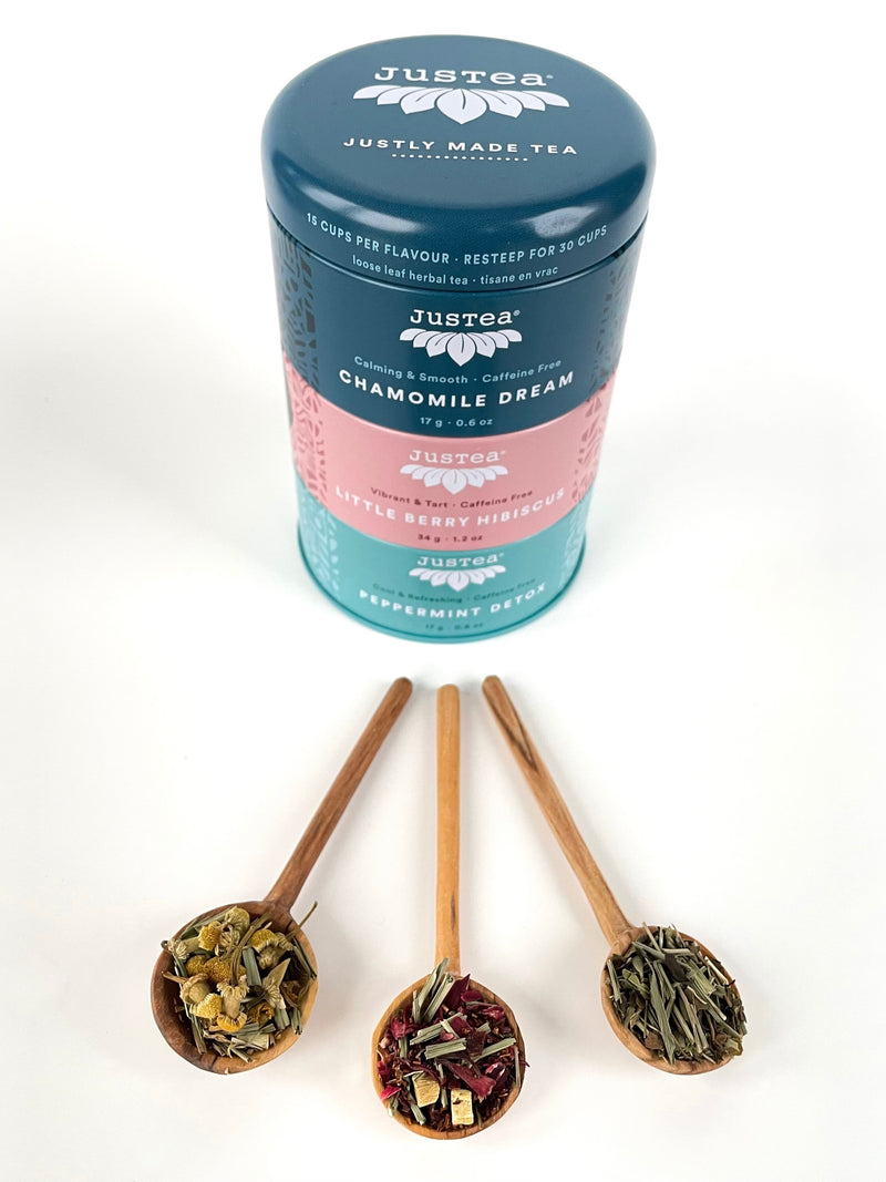 Herbal Tea Trio Tin & Spoon | Fair Trade, Organic Tea